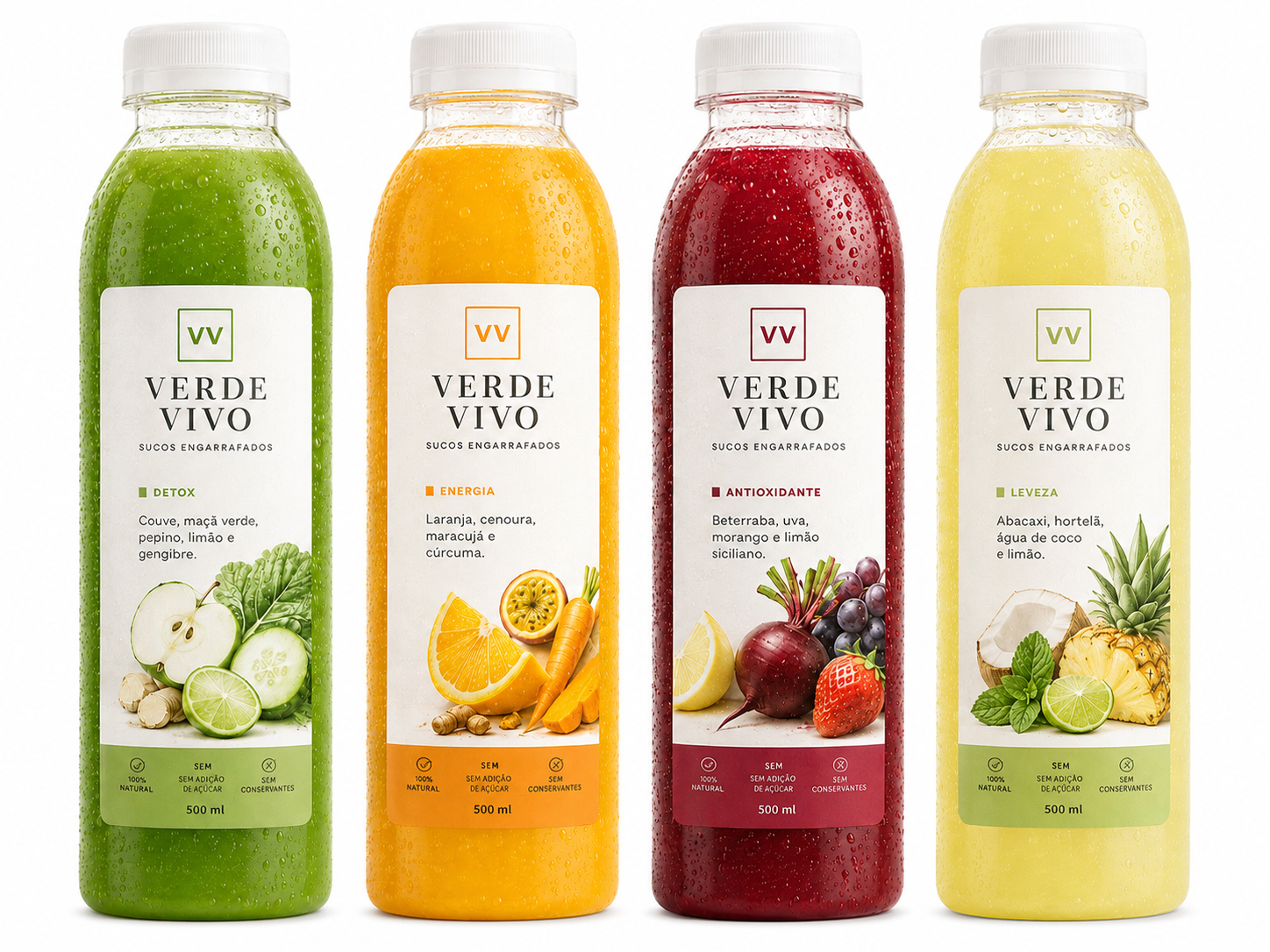Linha completa de sabores Verde Vivo
